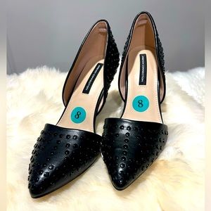 NWT Women’s French Collection Black High Heel Pumps Size 8 Vegan Leather